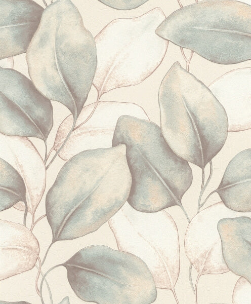 Evanthe Aqua Vine Wallpaper