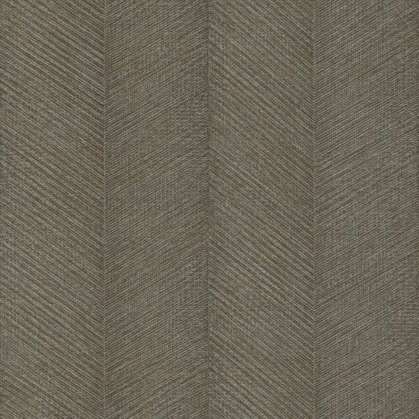 Ione Evergreen Textured Chevron Wallpaper