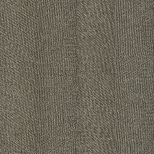 Ione Evergreen Textured Chevron Wallpaper