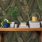Acacius Dark Green Tropical Foliage Wallpaper
