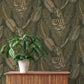 Acacius Dark Green Tropical Foliage Wallpaper