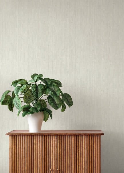 Oren Ivory Shimmering Striations Wallpaper