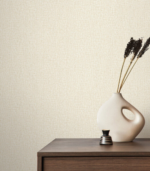 Cary Ivory Faux Grasscloth Wallpaper