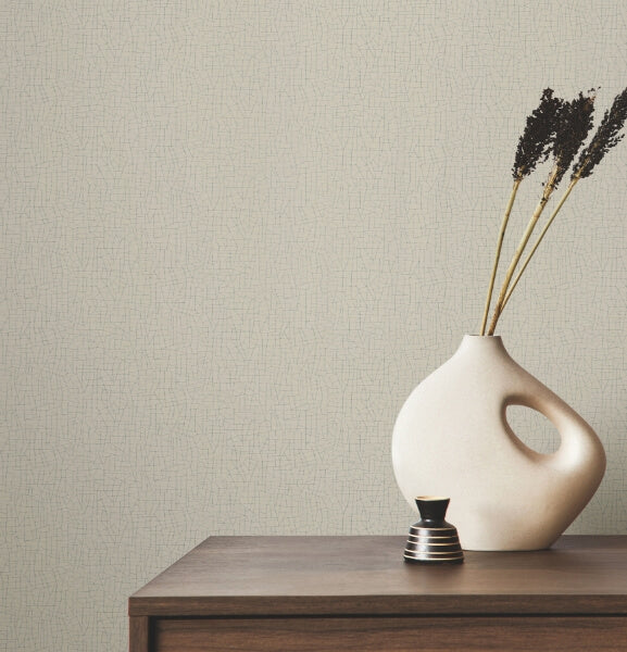 Cary Taupe Petite Maze Wallpaper