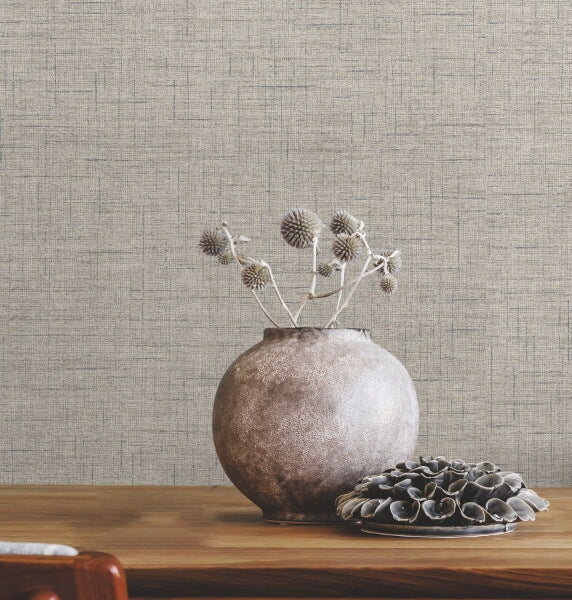 Leon Olive Faux Fabric Wallpaper