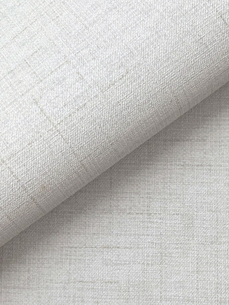 Leon Off-White Faux Fabric Wallpaper