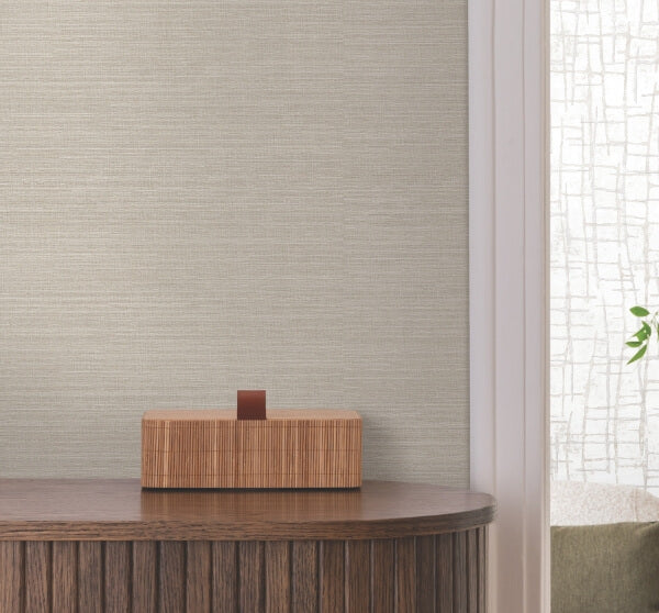 Rhett Beige Striated Wallpaper