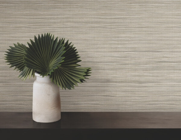 Lorn Stone Faux Grasscloth Wallpaper