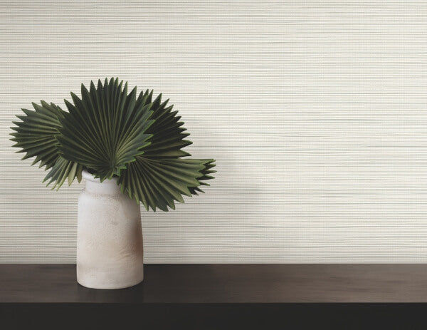 Lorn Bone Faux Grasscloth Wallpaper