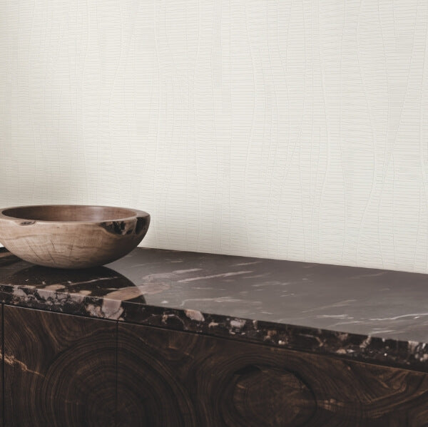 Amir White Embossed Wallpaper