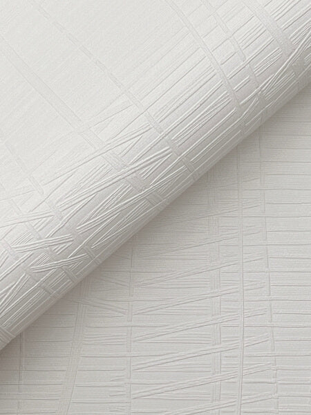Amir White Embossed Wallpaper