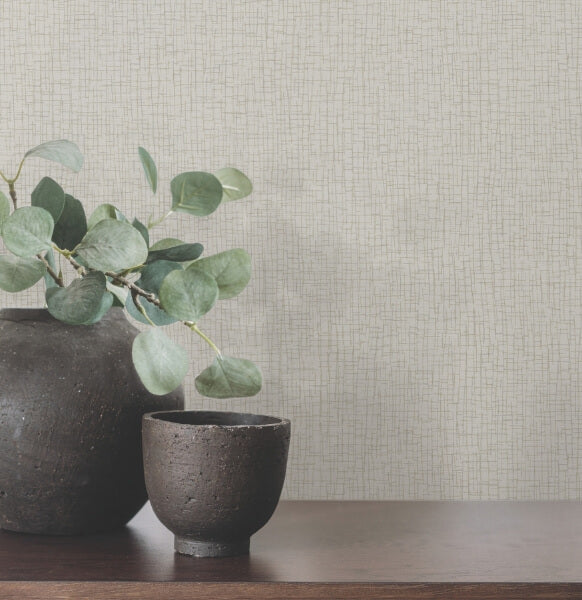 Aden Light Grey Linear Abstract Wallpaper