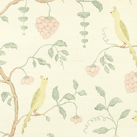 Wisteria Sisal - in teal & soft pink