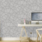 Silver Geometric Elegance Wallpaper