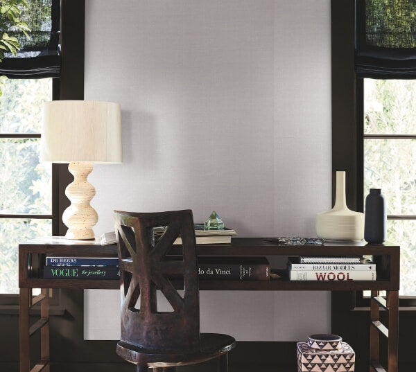 Woven Linen Grey Wallpaper