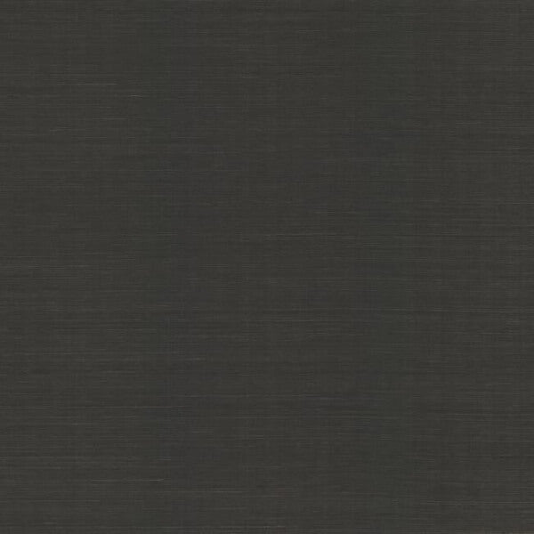 Plain Sisal Grasscloth Black Wallpaper