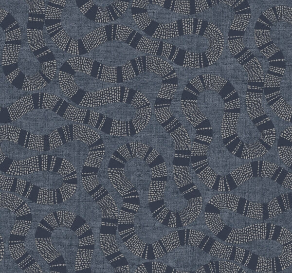 Ophidia Navy Wallpaper