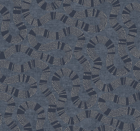 Ophidia Navy Wallpaper