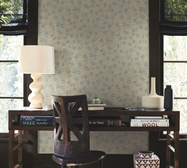 Ophidia Taupe Wallpaper