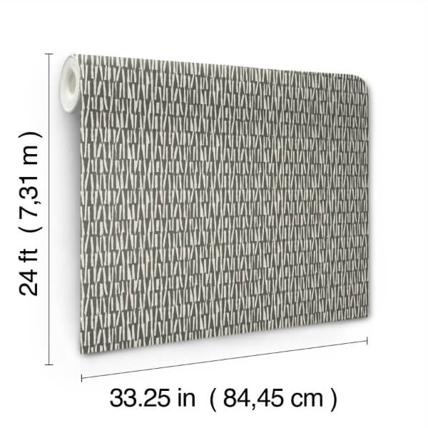 Thatched Black Wallpaper