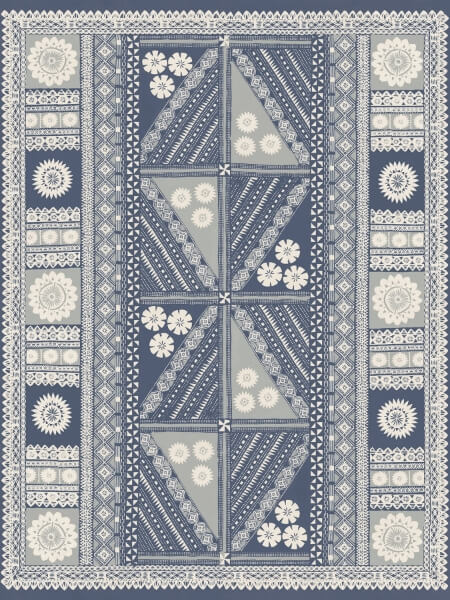 Tapa Indigo Wall Mural