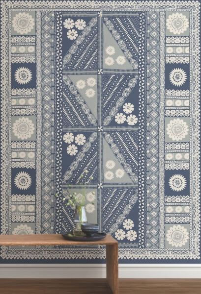 Tapa Indigo Wall Mural