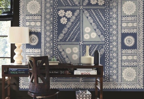 Tapa Indigo Wall Mural