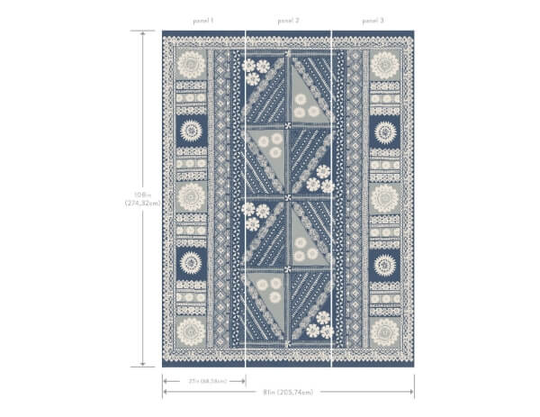 Tapa Indigo Wall Mural