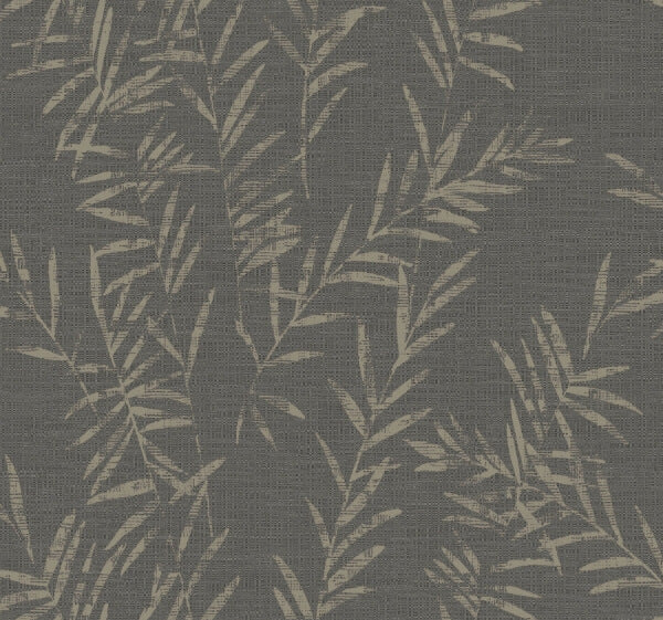 Allerton Bamboo Black Wallpaper