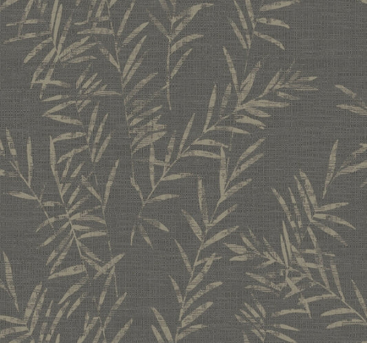 Allerton Bamboo Black Wallpaper