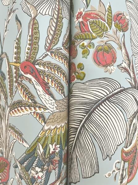 Heronwood Sky Blue Wallpaper