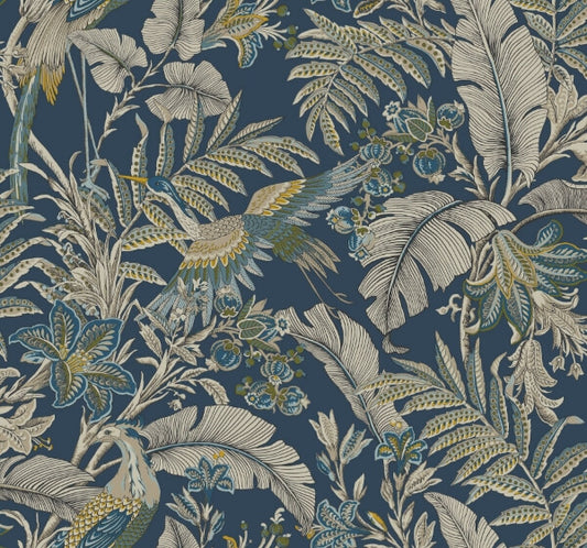 Heronwood Navy Wallpaper