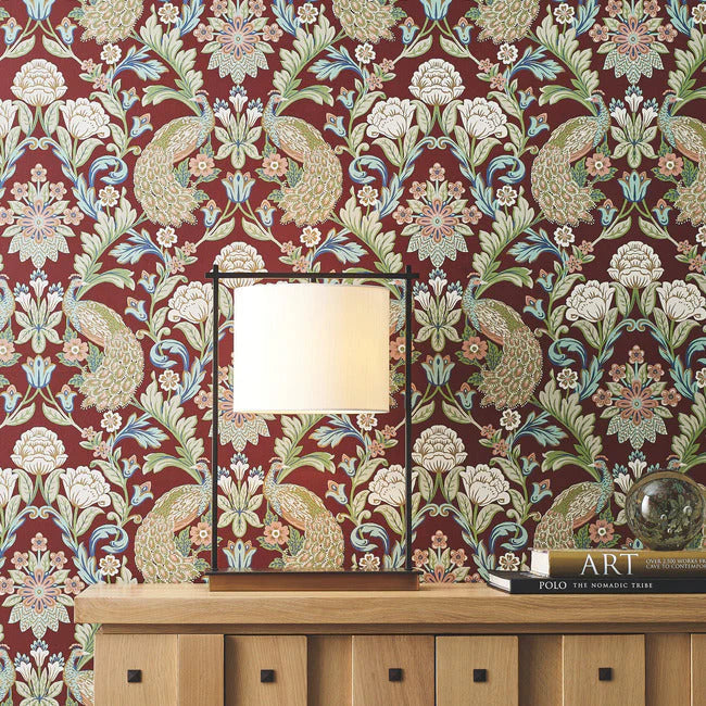 Plume Dynasty Red Wallpaper