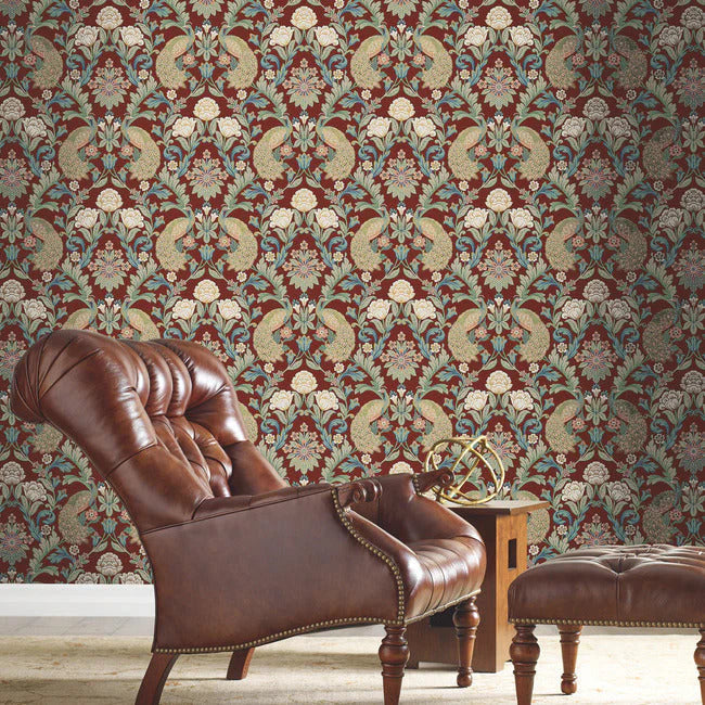 Plume Dynasty Red Wallpaper