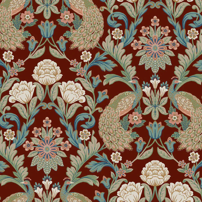 Plume Dynasty Red Wallpaper
