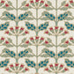 Tracery Blooms Cream Metallic Wallpaper