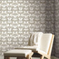 Tracery Blooms White Wallpaper