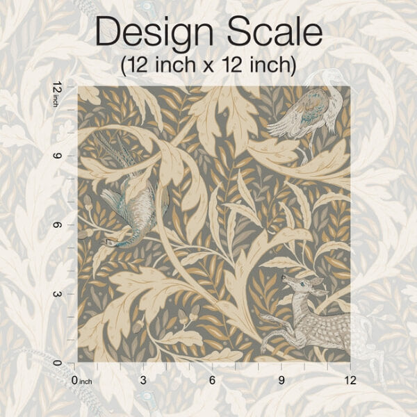 Woodland Tapestry Neutral Metallic Wallpaper