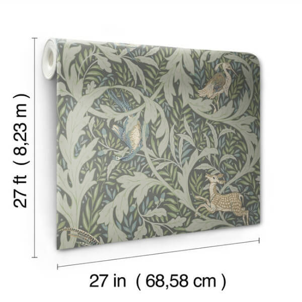 Woodland Tapestry Sage Wallpaper