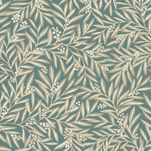 Rowan Teal Wallpaper