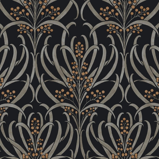 Calluna Black & Gold Metallic Wallpaper