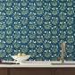 Meadow Flowers Navy & White Wallpaper