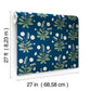 Meadow Flowers Navy & White Wallpaper