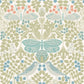 Butterly Garden Green & Blue Wallpaper