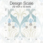 Pine Cone Ribbon Teal Wallpaper