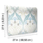 Pine Cone Ribbon Teal Wallpaper