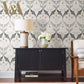 Pine Cone Ribbon Charcoal Metallic Wallpaper