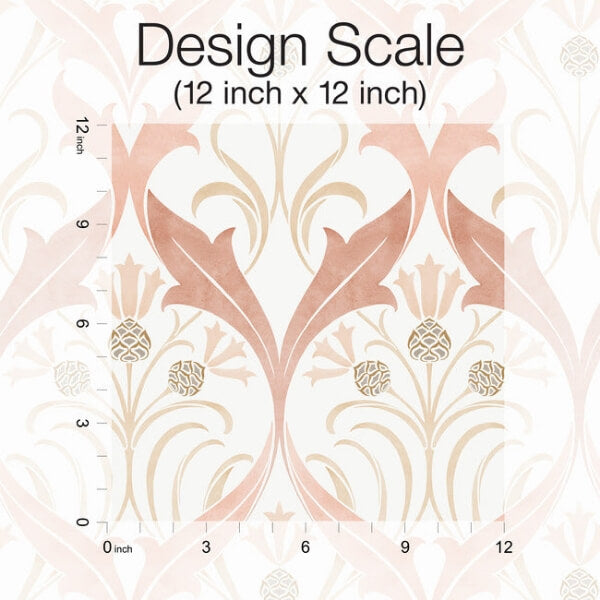 Pine Cone Ribbon Blush Wallpaper