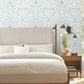 Lockwood Damask Light Blue Wallpaper