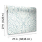 Lockwood Damask Light Blue Wallpaper